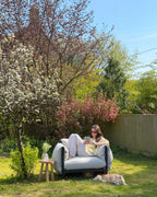 Fauteuil de jardin en métal gris