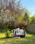 Fauteuil de jardin en métal gris