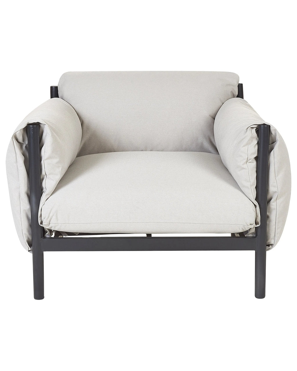 Fauteuil de jardin en métal gris