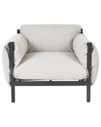 Fauteuil de jardin en métal gris
