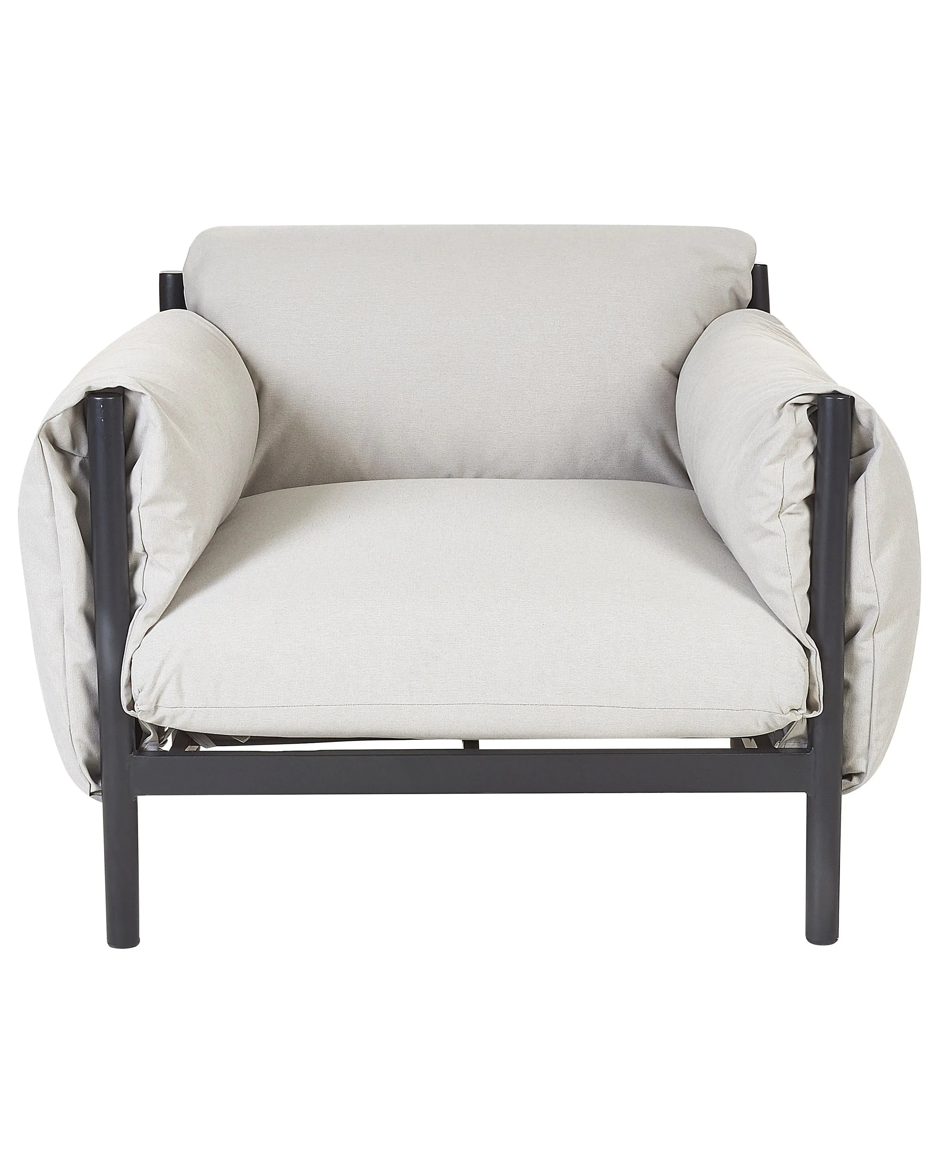 Fauteuil de jardin en métal gris