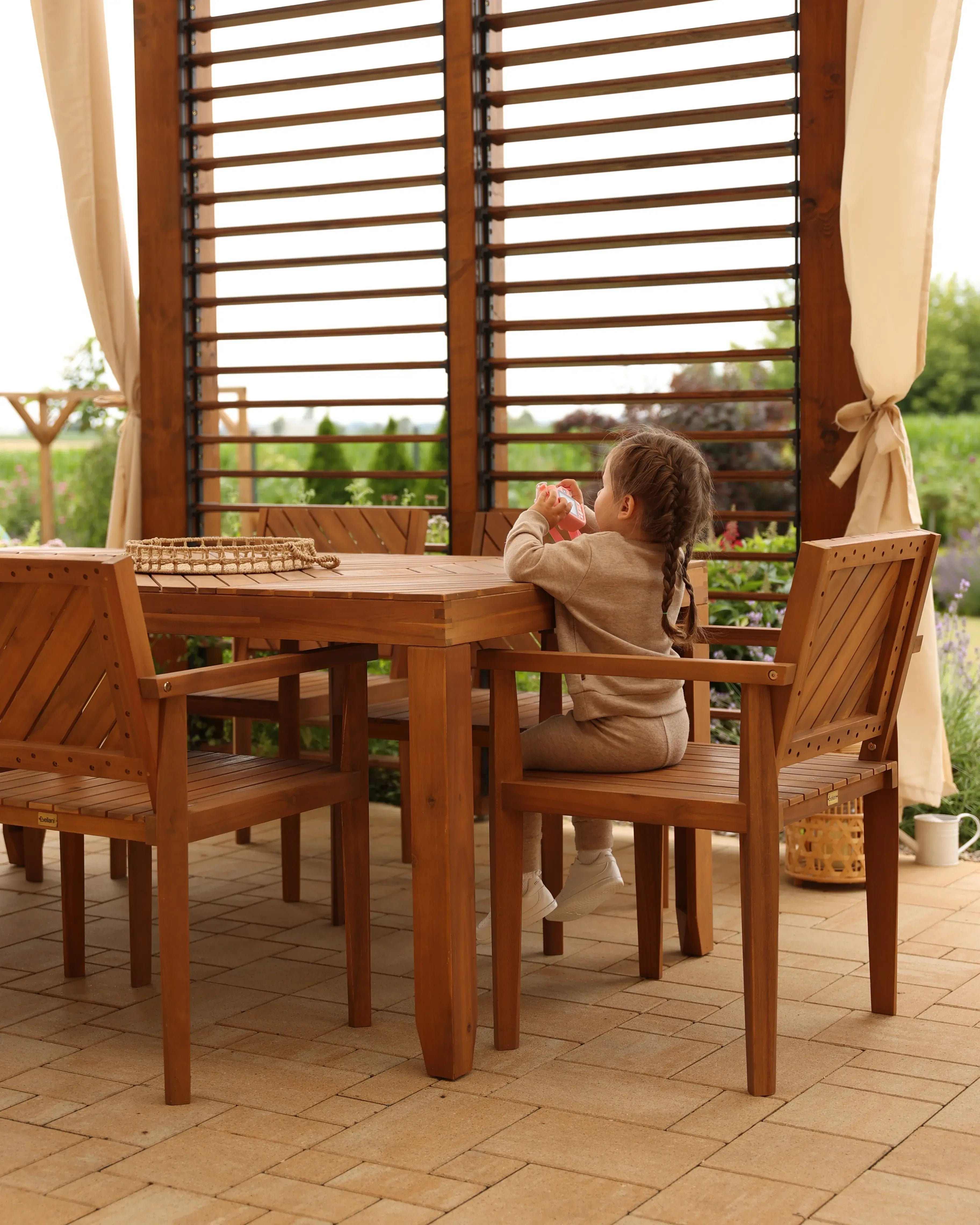 Table de salle à manger de jardin 180 cm 90 cm Bois d'acacia Marron