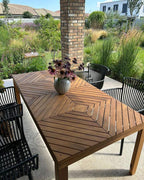 Table de salle à manger de jardin 180 cm 90 cm Bois d'acacia Marron