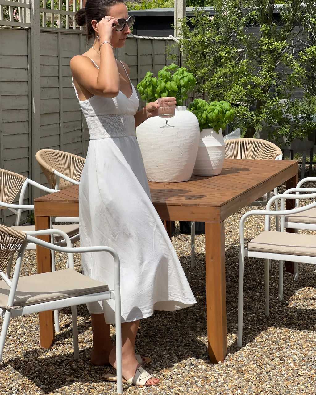 Table de salle à manger de jardin 180 cm 90 cm Bois d'acacia Marron