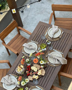 Table de salle à manger de jardin extensible 160/220 cm 90 cm Bois d'acacia Marron foncé