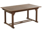 Table de salle à manger de jardin extensible 160/220 cm 90 cm Bois d'acacia Marron foncé