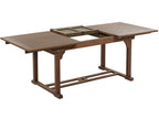 Table de salle à manger de jardin extensible 160/220 cm 90 cm Bois d'acacia Marron foncé