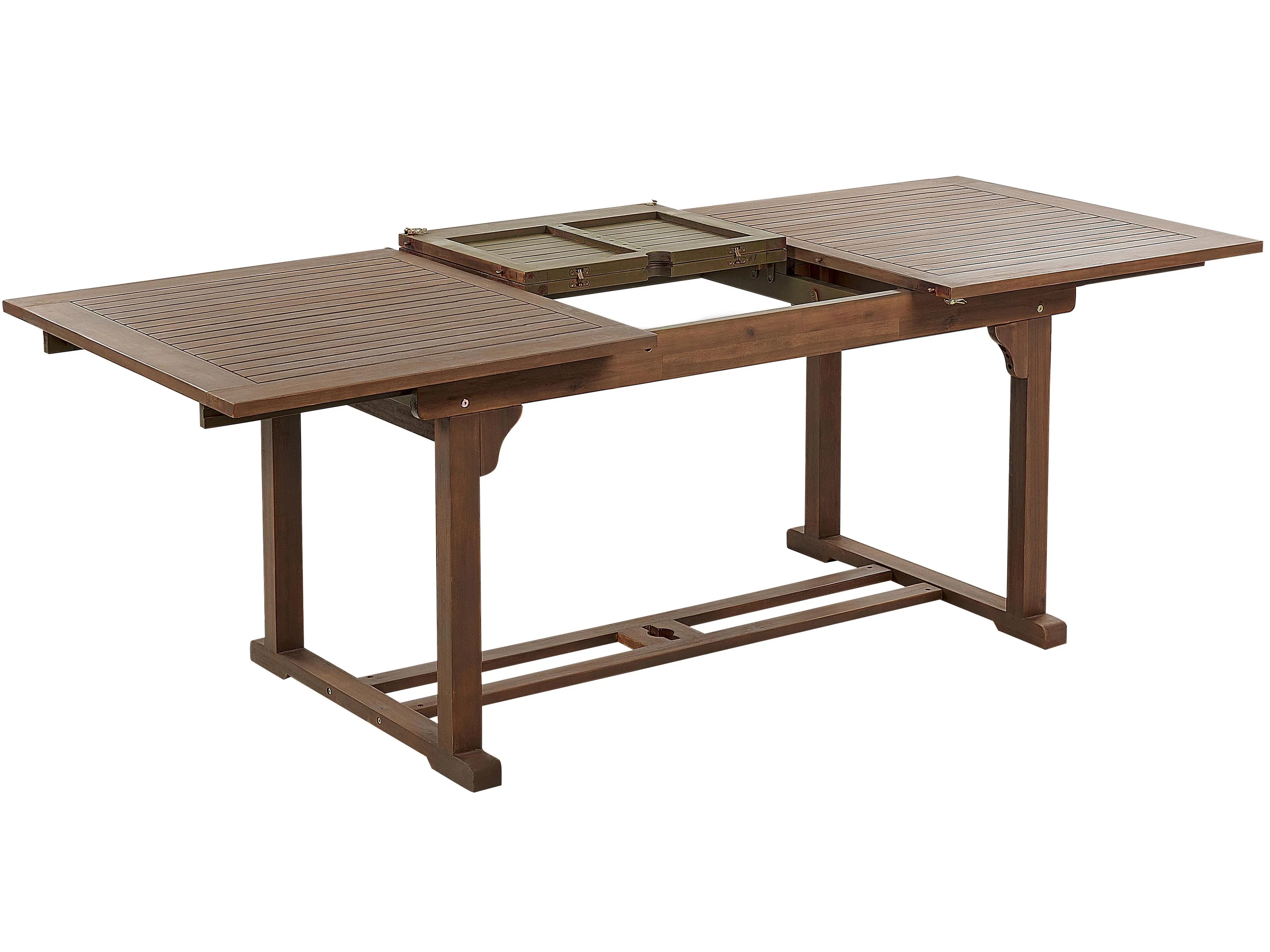 Table de salle à manger de jardin extensible 160/220 cm 90 cm Bois d'acacia Marron foncé