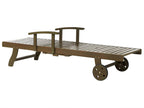Bain de soleil en bois d'acacia marron foncé