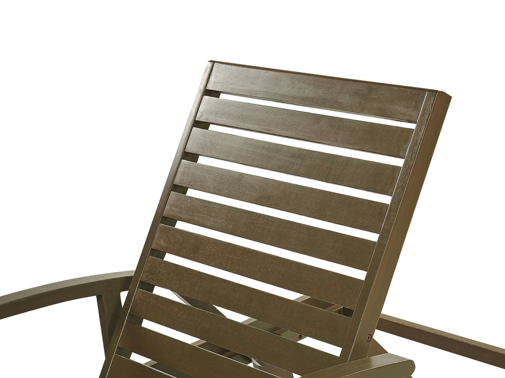 Bain de soleil en bois d'acacia marron foncé