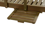 Bain de soleil en bois d'acacia marron foncé