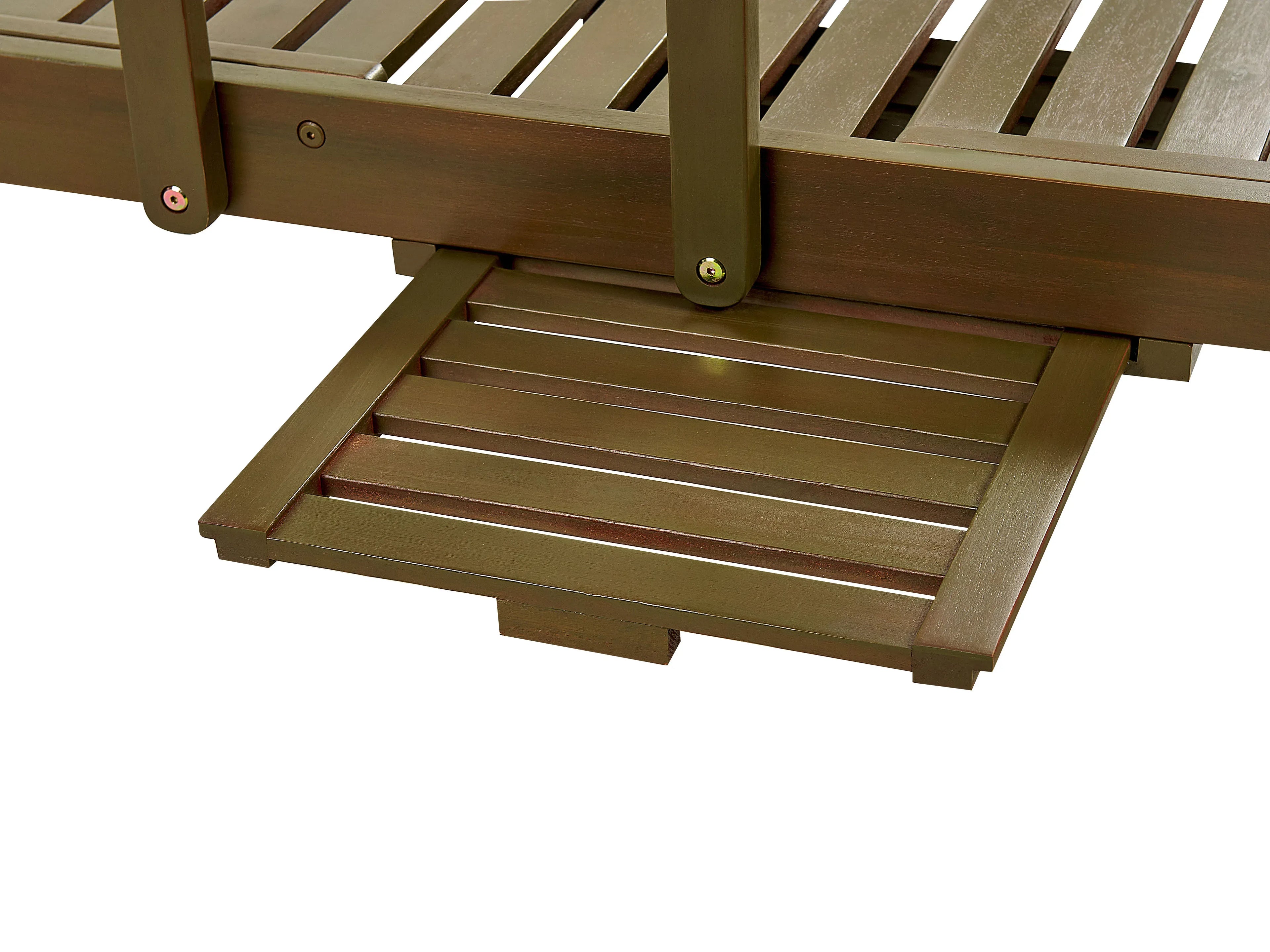 Bain de soleil en bois d'acacia marron foncé