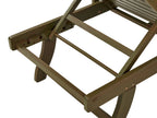 Bain de soleil en bois d'acacia marron foncé