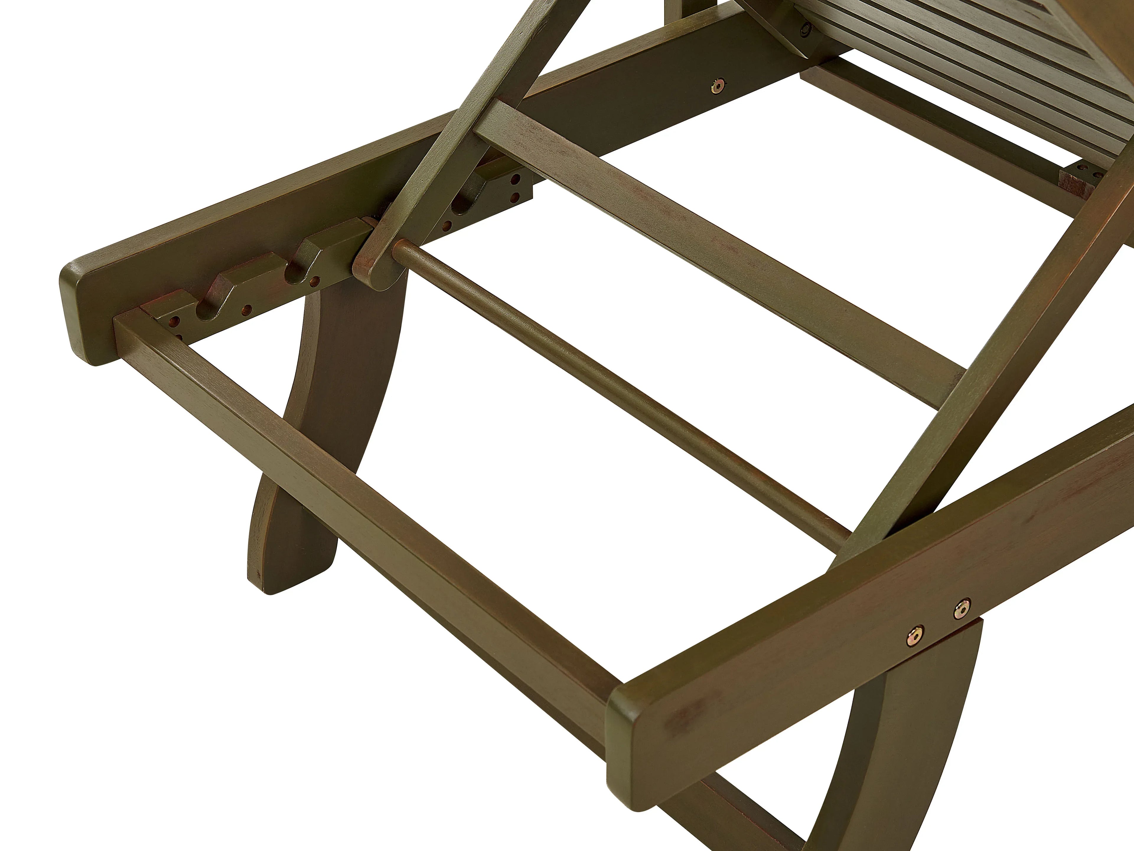 Bain de soleil en bois d'acacia marron foncé