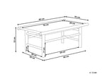 Table de jardin 45 cm 80 cm Bambou Marron