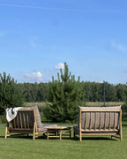 Table de jardin 45 cm 80 cm Bambou Marron
