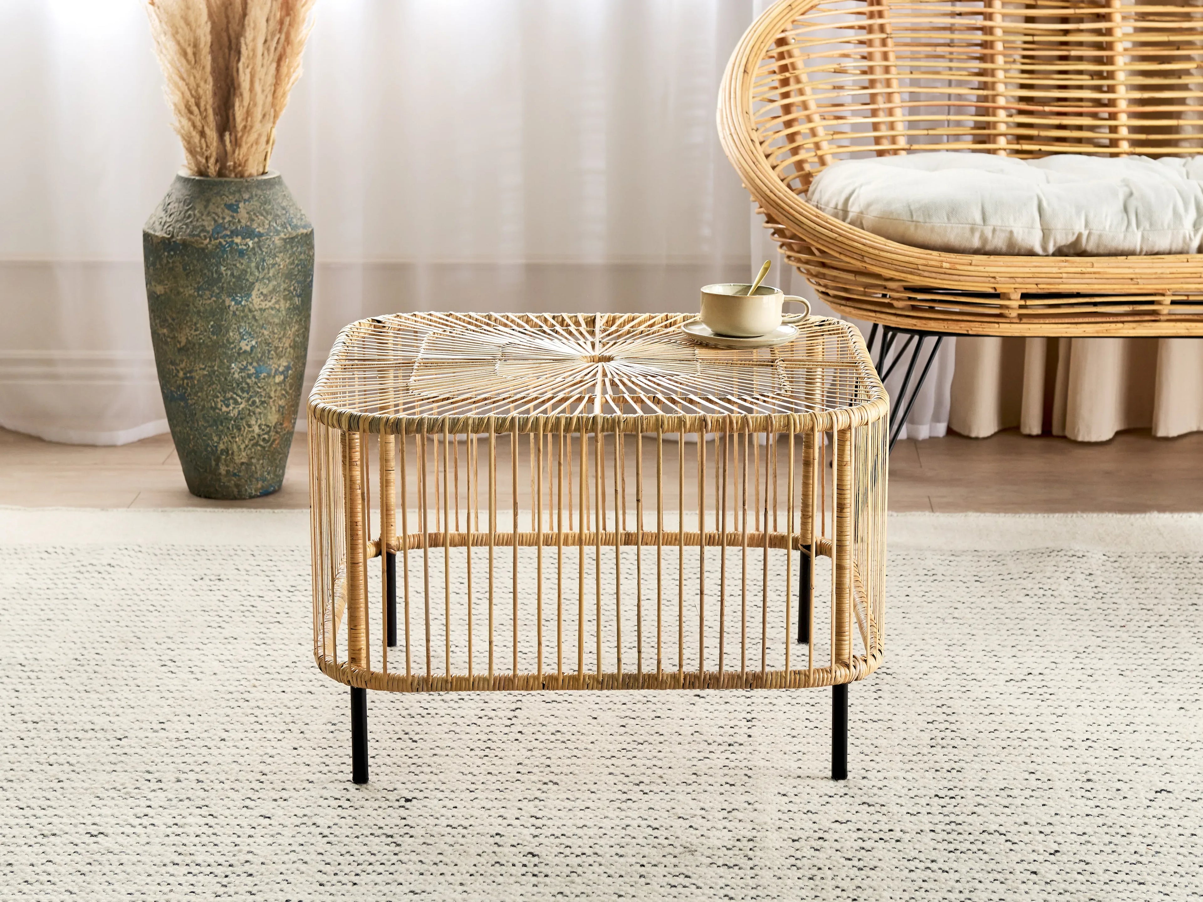 Table de jardin 67 cm 67 cm Rotin Naturel