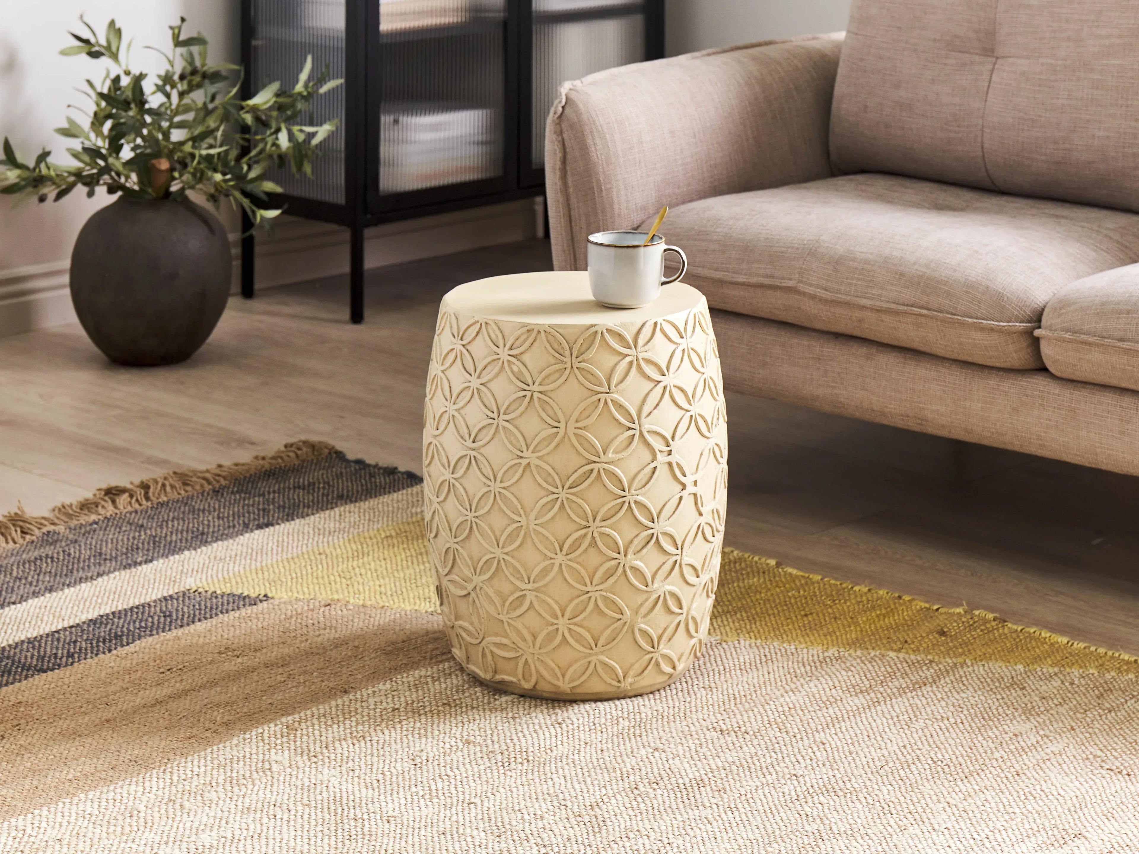 Table basse 33 cm 33 cm Beige clair