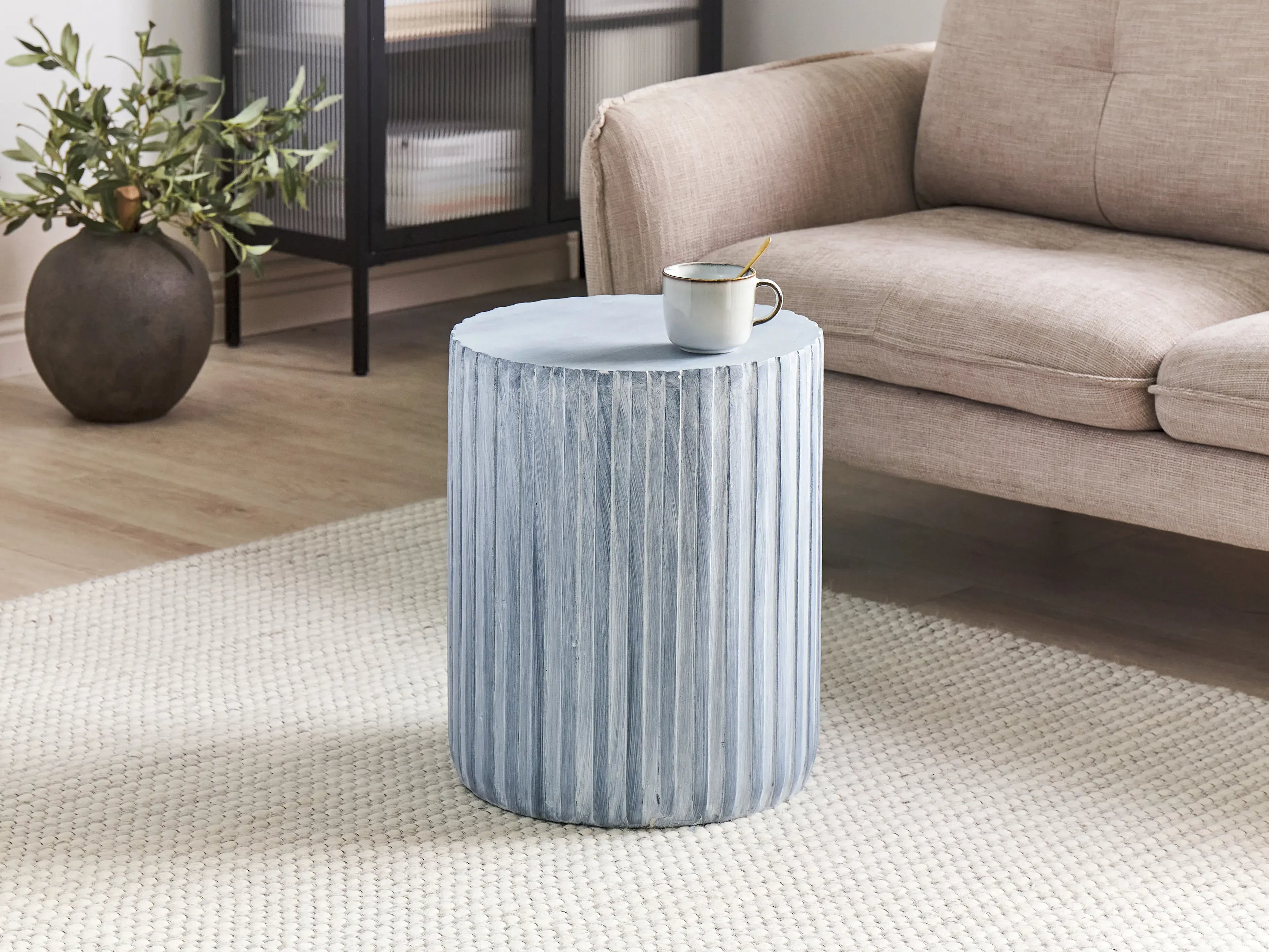 Table d'appoint 39 cm 39 cm Gris