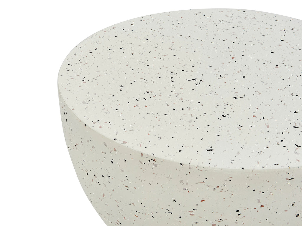 Table basse 40 cm 40 cm Effet terrazzo Blanc terrazzo