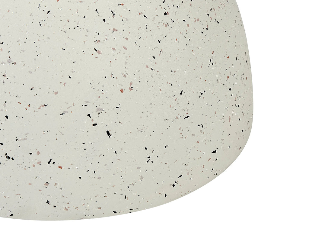 Table basse 40 cm 40 cm Effet terrazzo Blanc terrazzo