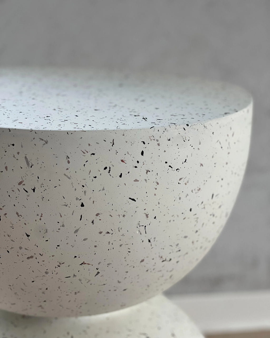 Table basse 40 cm 40 cm Effet terrazzo Blanc terrazzo