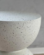 Table basse 40 cm 40 cm Effet terrazzo Blanc terrazzo