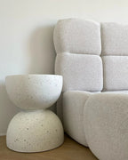 Table basse 40 cm 40 cm Effet terrazzo Blanc terrazzo