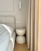 Table basse 40 cm 40 cm Effet terrazzo Blanc terrazzo