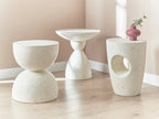 Table d'appoint 50 cm 50 cm Terrazzo Blanc