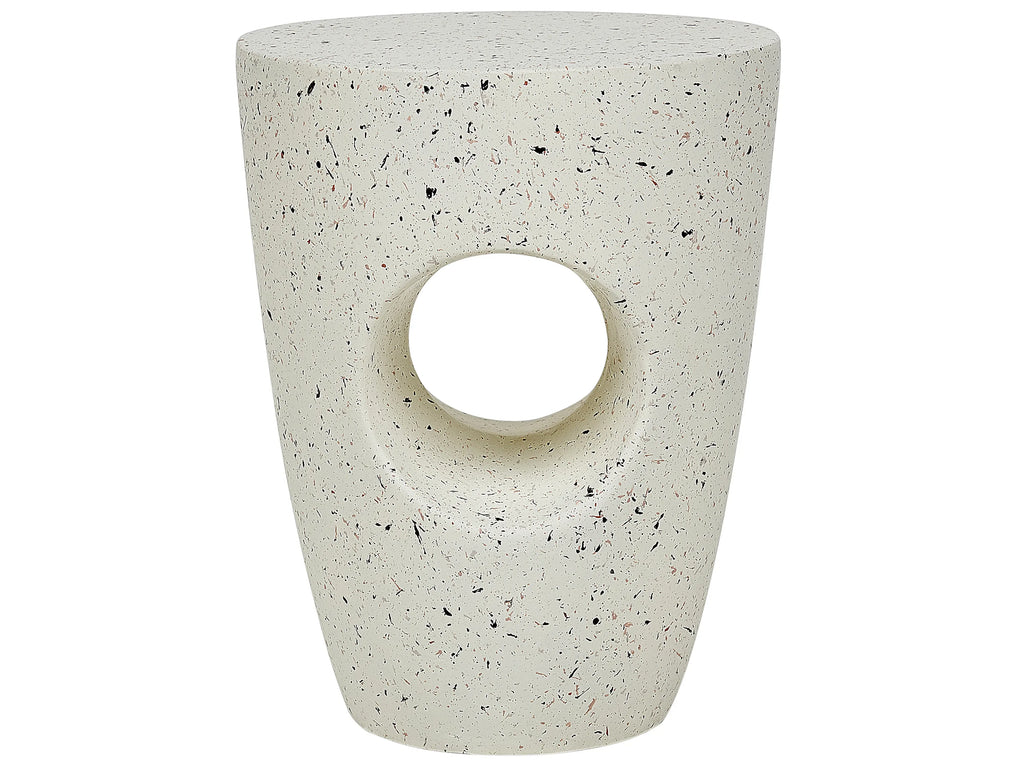 Tavolino  37 cm 37 cm Effetto terrazzo Terrazzo Bianco