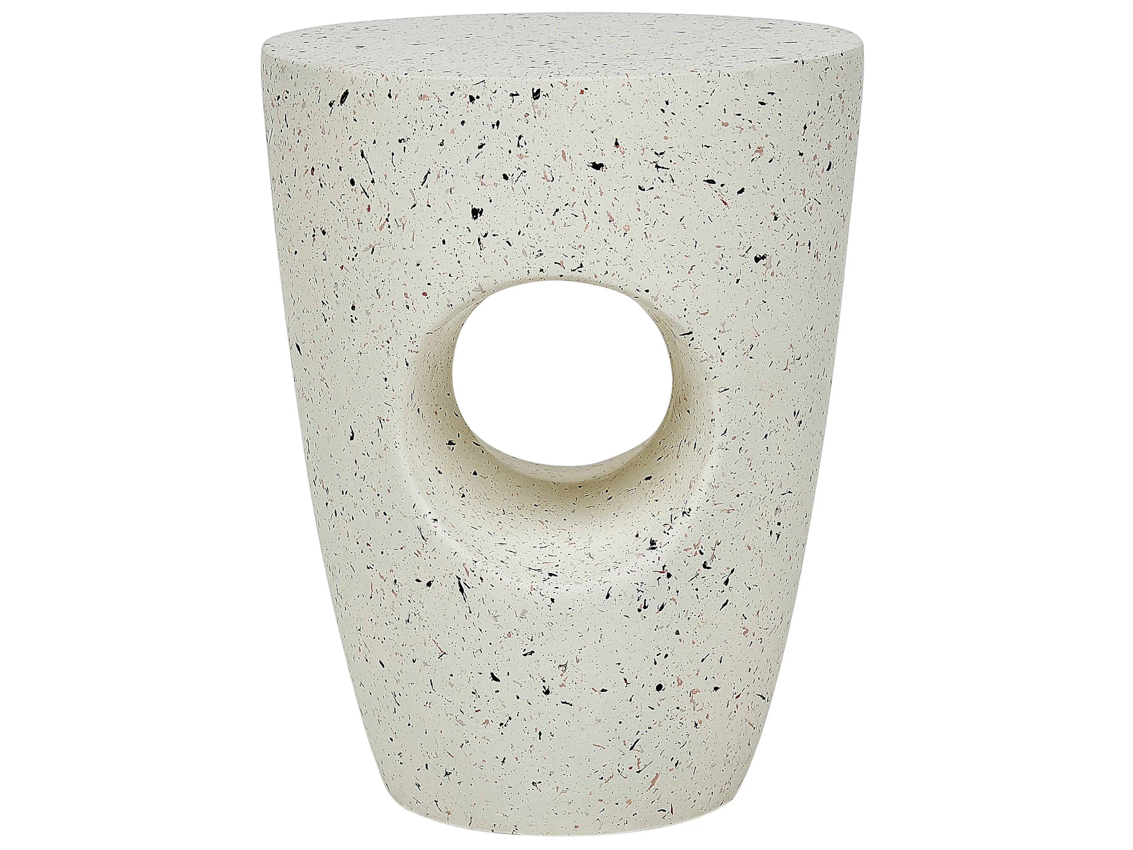 Tavolino  37 cm 37 cm Effetto terrazzo Terrazzo Bianco