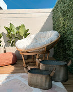 Chaise de jardin en rotin naturel