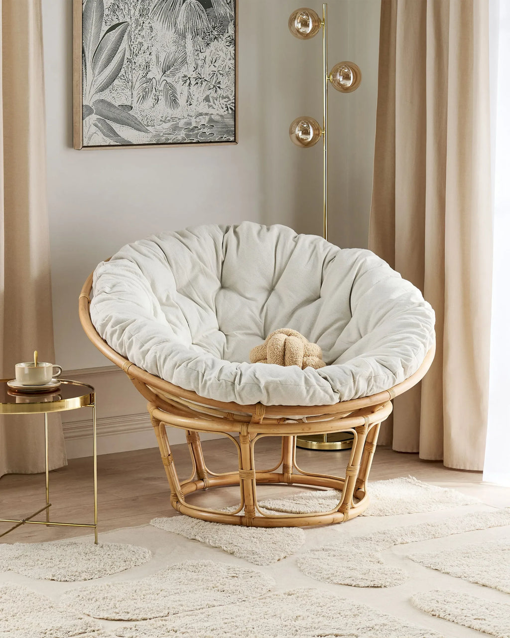 Chaise de jardin en rotin naturel