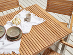 Table de salle à manger de jardin 200 cm x 90 cm en bois de teck certifié marron
