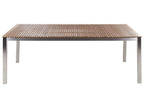 Table de salle à manger de jardin 200 cm x 90 cm en bois de teck certifié marron