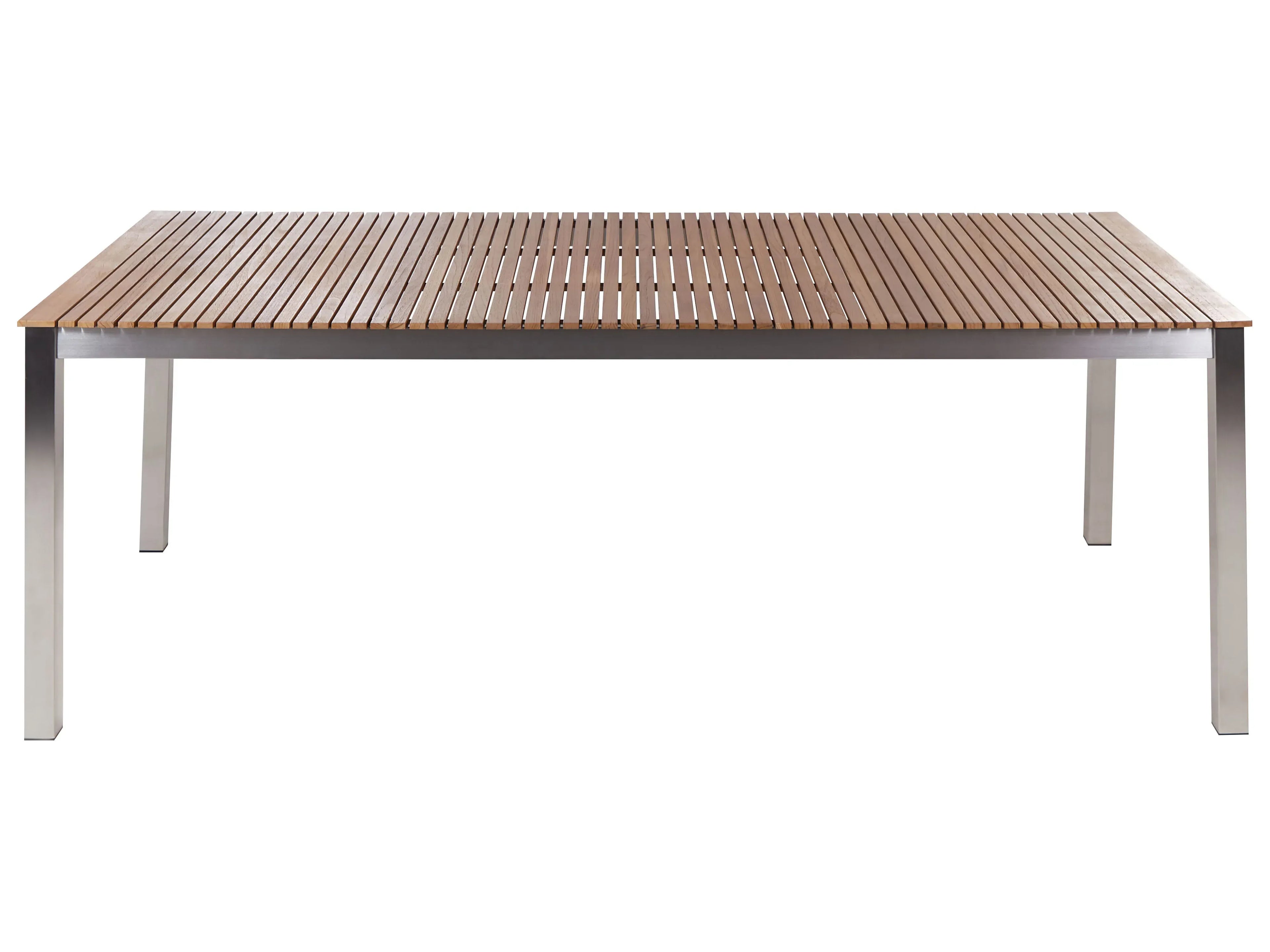 Table de salle à manger de jardin 200 cm x 90 cm en bois de teck certifié marron