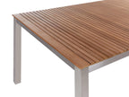 Table de salle à manger de jardin 200 cm x 90 cm en bois de teck certifié marron