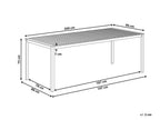 Table de salle à manger de jardin 200 cm x 90 cm en bois de teck certifié marron