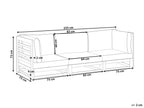 Canapé de jardin 3 places Modulable Bois d'acacia Rouge foncé