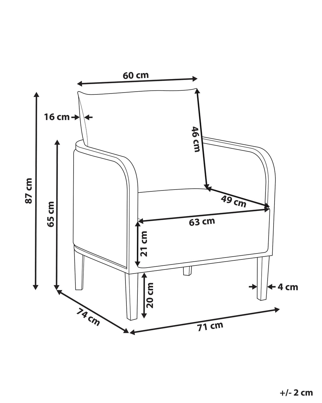 Fauteuil de jardin en métal blanc