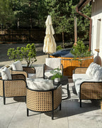 Fauteuil de jardin en métal blanc