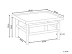 Table de jardin 55 cm 64 cm Bambou Marron