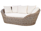 Lit de jardin en rotin naturel