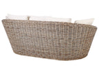Lit de jardin en rotin naturel