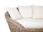 Lit de jardin en rotin naturel