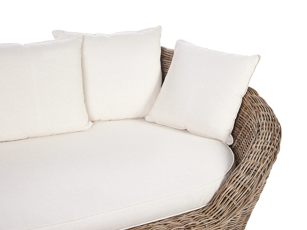 Lit de jardin en rotin naturel