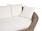 Lit de jardin en rotin naturel