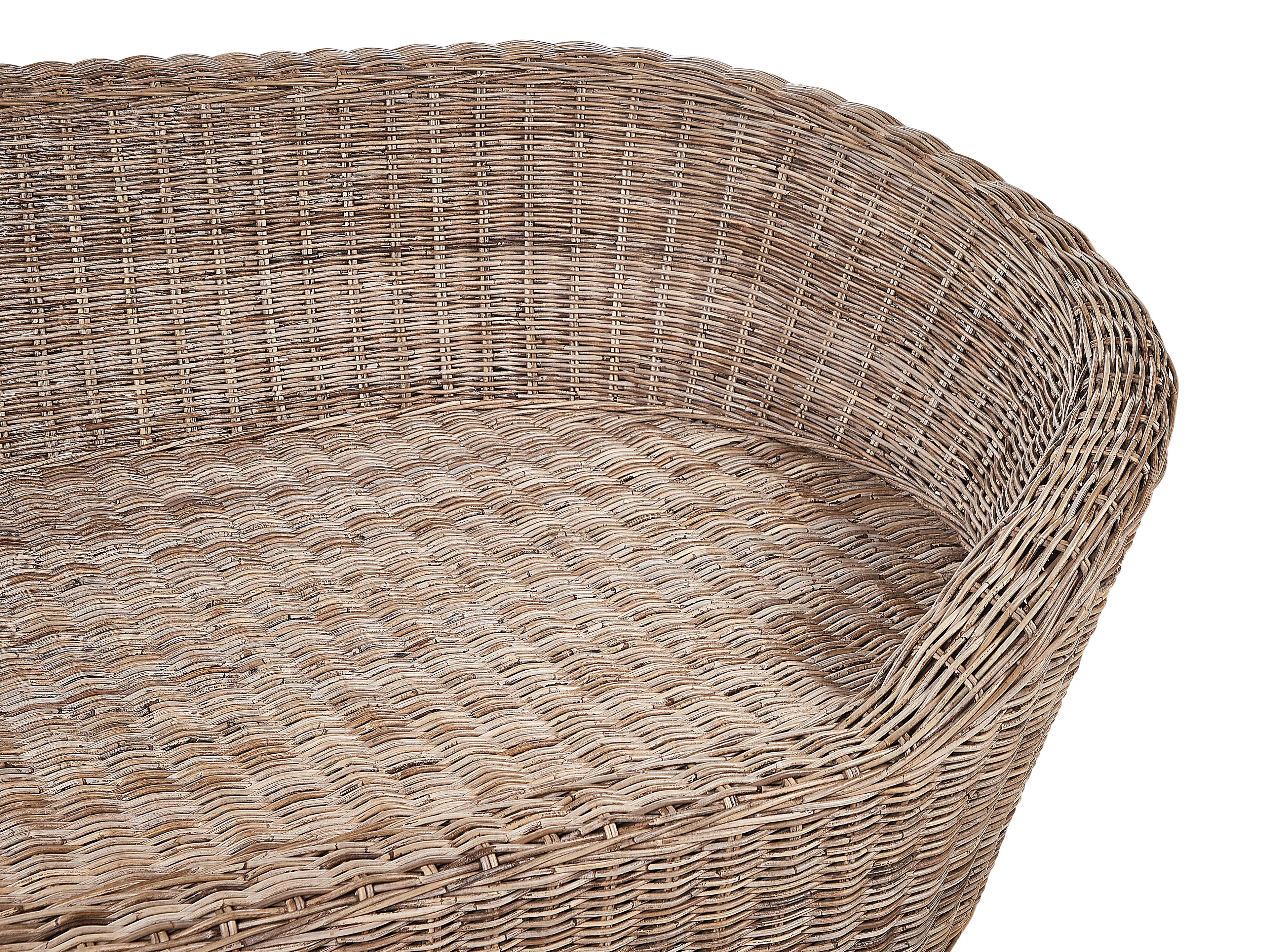 Lit de jardin en rotin naturel