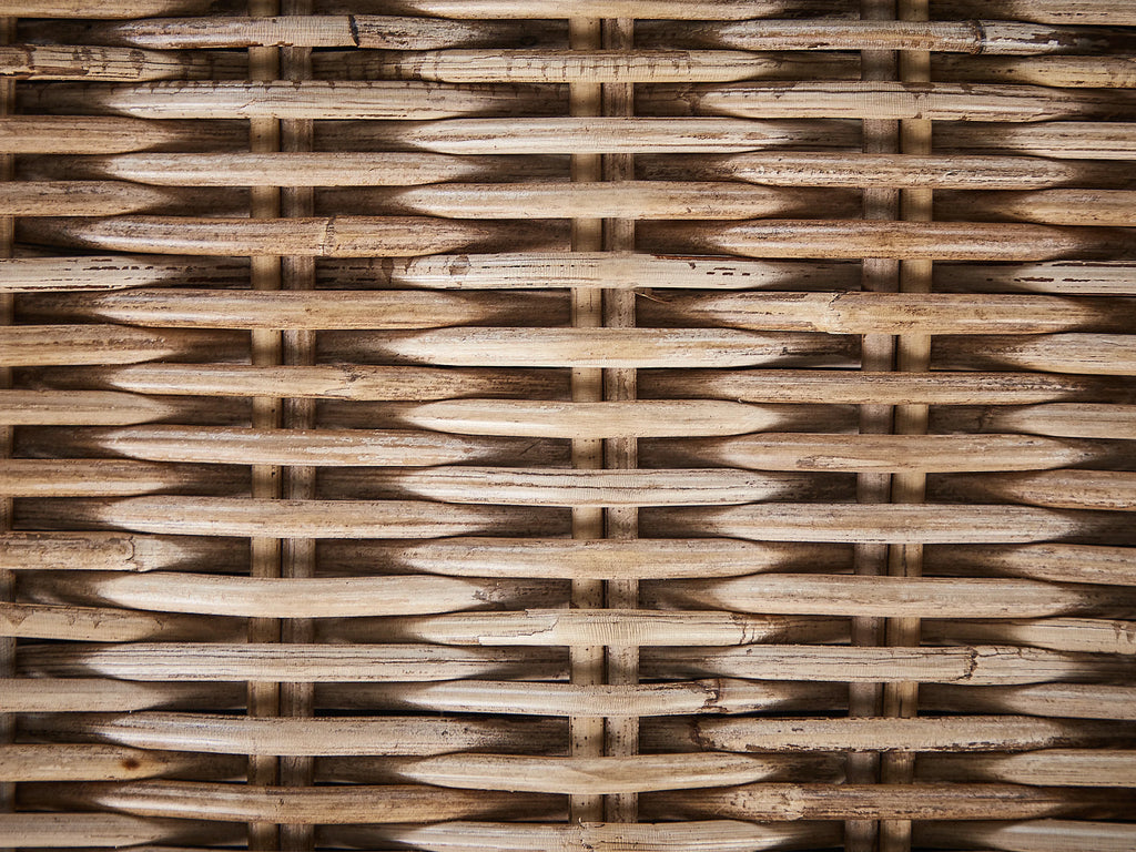 Lit de jardin en rotin naturel